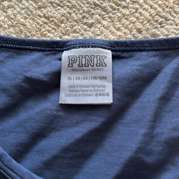 BRAND NEW 🤍 PINK Victoria’s Secret Cotton Ruched Crop Tank Top - Picture 2 of 4